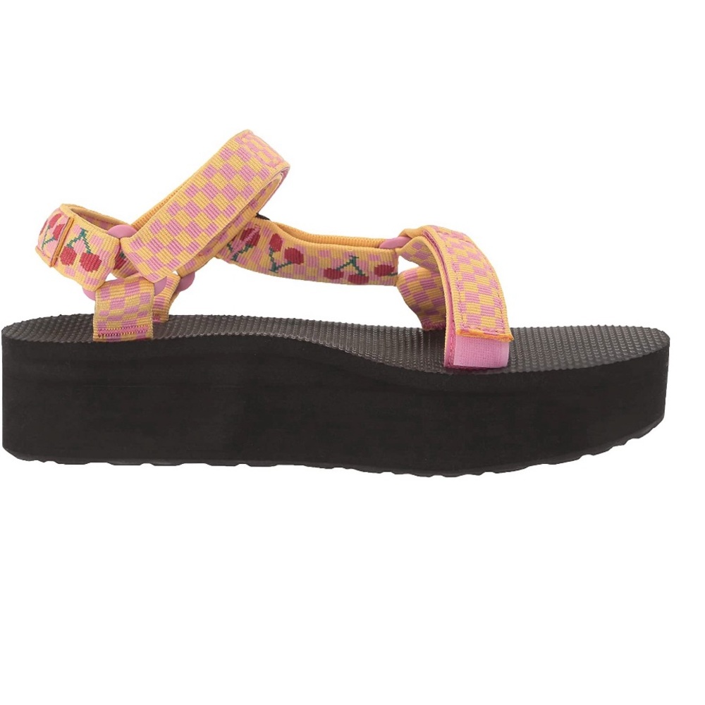 Teva Women's Flatform Universal Sandal, Picnic Cherries Rosebloom size 6